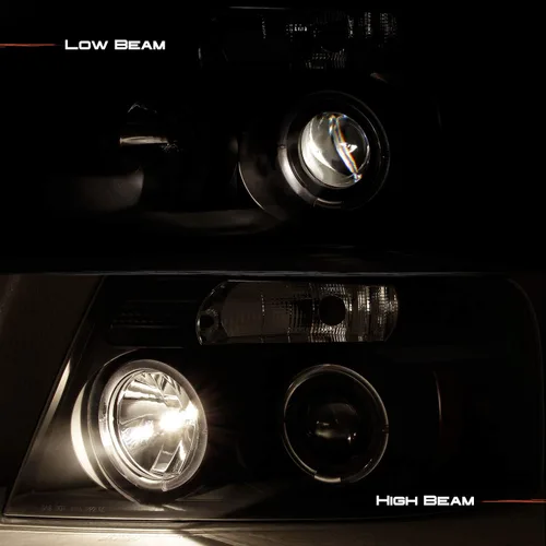 Miniatura 8 de AKKON - Para 04-08 Ford F150 F-150 Pickup Faros delanteros de repuesto LED G2 de halo dual con proyector, color negro ahumado Carcasa negra ahumada.