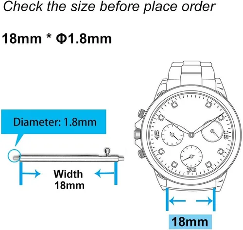 Miniatura 2 de Barras de liberación rápida de 0.709 in, accesorios de reloj, para Fossil Gen 6/5E 1.654 in/Gen 4 Q Venture HR, Gen 3 Q Venture, Sport (1.614 in)