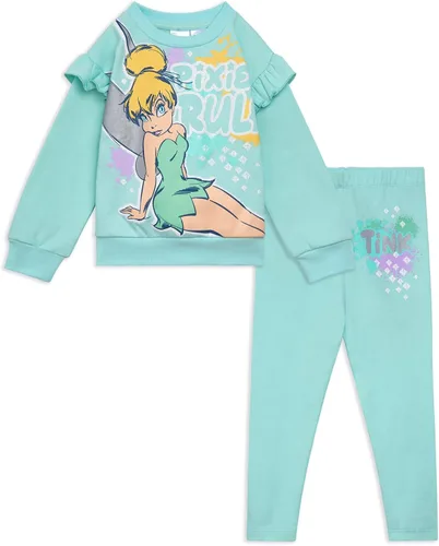 Disney Conjunto de sudadera y leggings florales para niños pequeños (12 meses - 14-16)
