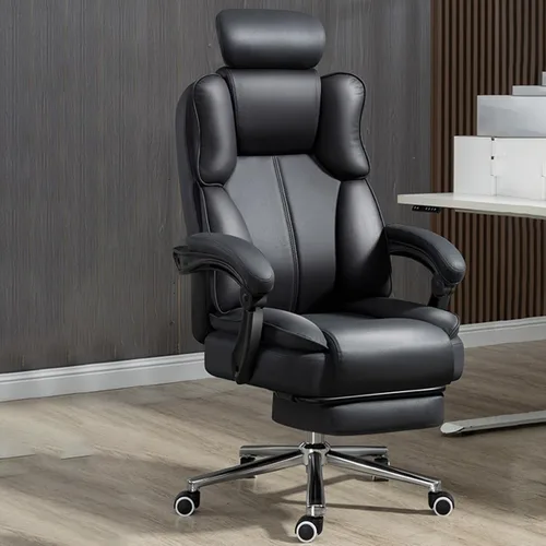Miniatura 11 de GIZNXBA Silla de oficina reclinable, silla de oficina grande y alta con reposabrazos y respaldo ajustables, respaldo alto, silla ejecutiva grande