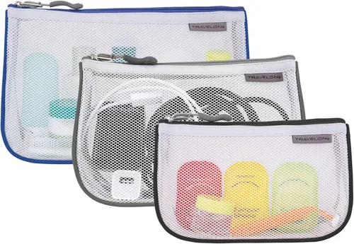 Travelon Juego de 3 bolsas surtidas, tonos fríos, Juego de 3 bolsas surtidas