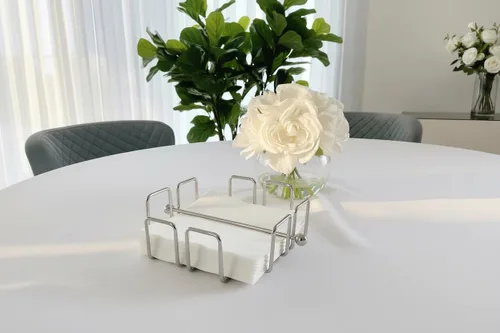 Miniatura 4 de Cuisinox Servilletero de acero inoxidable para interiores y exteriores con brazo pesado, 7.5 x 7.5 pulgadas