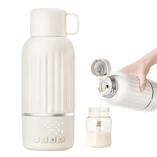 Snow Bear - Calentador de biberones portátil para viajes, calentamiento rápido en 2.5 minutos para leche materna y fórmula, batería de 10200mAh con