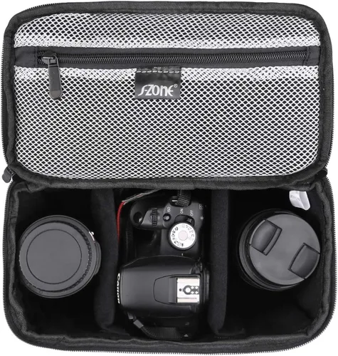 Miniatura 2 de Bolsa acolchada plegable S-ZONE para cámara DSLR SLR TLR Sony Canon Nikon o Flash
