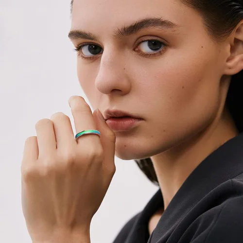 Miniatura 3 de ADRAMATA Anillos de plata de ley 925 para mujeres y hombres, anillos de compromiso de boda de 0.157 pulgadas, anillos de compromiso de moda