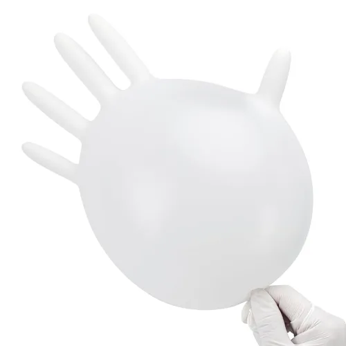Miniatura 8 de Guantes de examen desechables de nitrilo SwiftGrip, 3 mil, XL, caja de 100, guantes de nitrilo blancos desechables sin látex para uso médico