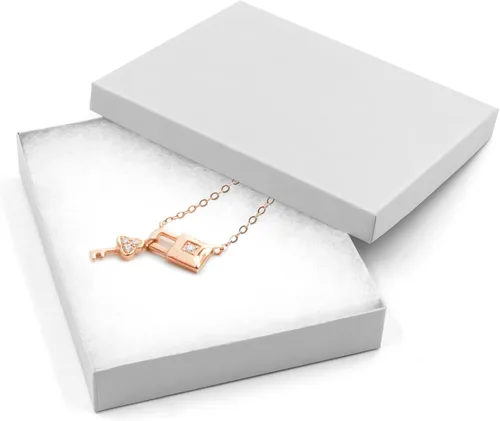 opaprain Cajas de regalo blancas de joyería de cartón, 10 unidades, 6 x 5 x 1 pulgadas, se aplica a mostrar collares, anillos, pulseras, aretes