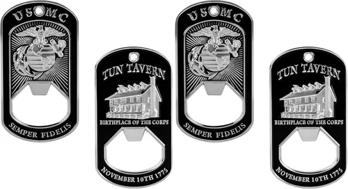Miniatura 7 de USMC Tun Tavern - Abridor de botellas de identificación Moneda de desafío de cumpleaños del Cuerpo de Marines Regalos para abridor de cerveza