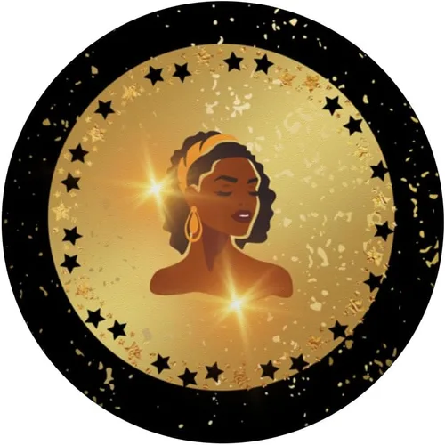 Miniatura 3 de Reina africana con colores dorados y negros - PopSockets de vida suave intercambiables PopGrip