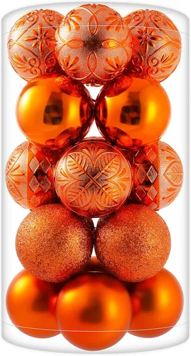 Miniatura 25 de 34 piezas Adornos de bola de Navidad azul bebé irrompibles de plástico para árbol de Navidad, decoraciones para fiesta de Navidad, oficina en casa