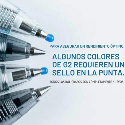 Miniatura 4 de Pilot G2 - Bolígrafos de gel de alta calidad, paquete de bolígrafos rojos G2 Boost con los colores de la energía, paquete de 8 unidades, punta fina