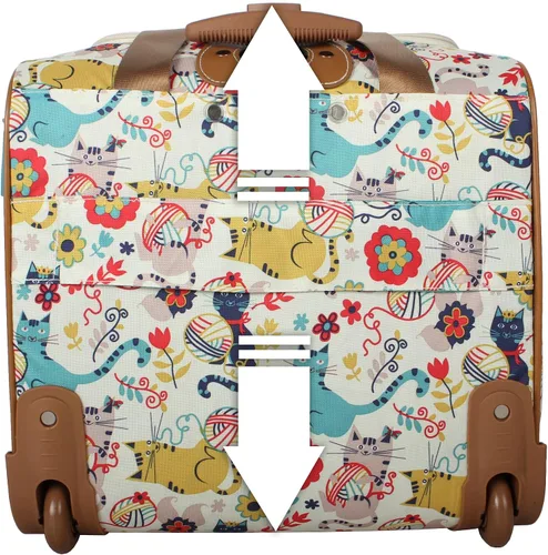 Miniatura 5 de Lily Bloom Designer - Maleta de viaje de 15 pulgadas para viajes cortos fin de semana negocios equipaje ligero maleta de 2 ruedas giratorias bajo