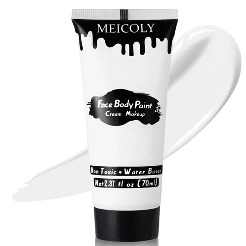 Miniatura 12 de MEICOLY Pintura facial color morado claro crema, tubo grande de 2.37 onzas, pintura de cuerpo completo a base de agua para adultos y niños, pintura