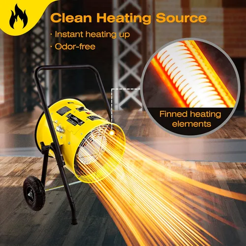Miniatura 3 de DR. INFRARED HEATER DR-PS11524 Salamandra Construction 15000 vatios, monofásico, ventilador portátil de 240 voltios calentador eléctrico forzado