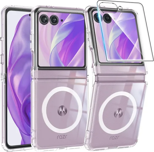 Miniatura 1306 de FNTCASE Funda para iPhone 13 Pro-Max: Fundas magnéticas transparentes compatibles con Magsafe Slim anti amarillamiento protección contra caídas