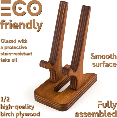 Miniatura 3 de Rostmary - Soporte de madera para teléfono celular para tableta, ideal para iPhone, iPad, Samsung, tabletas, lectores electrónicos, obras de arte