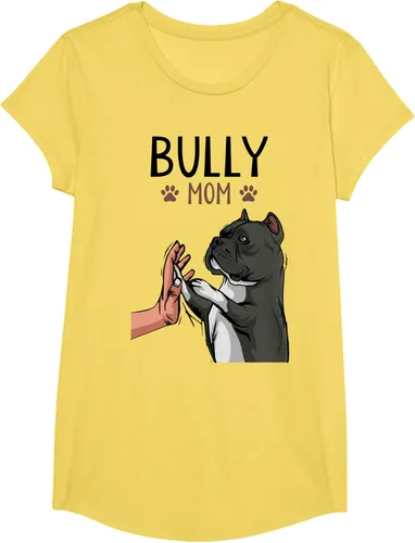 Miniatura 53 de American Bully Mom Cute Dog Mama Camiseta divertida para mujer, Blanco, S