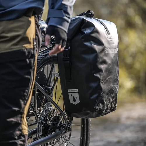 Miniatura 6 de Bolsa para Bicicleta Rhinowalk Bolsa de Alforja Impermeable para Bicicleta para Portaequipaje de Bicicleta Bolsa de Sillín de Bicicleta Bolsa