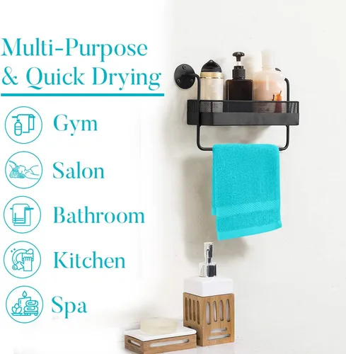 Miniatura 6 de DAN RIVER Paquete de 12 toallas faciales 100% algodón de alta calidad para baño, paños reutilizables para ducharse, 12 x 12 pulgadas, paños de lujo