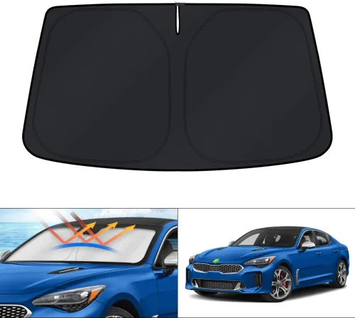 Miniatura 105 de KUST - Parasol plegable para parabrisas para Ford Ranger, accesorios 2019-2025 2026, parasol personalizado para ventana, protector solar plegable