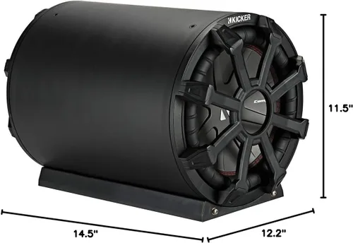 Miniatura 6 de KICKER 46CWTB82 TB8 Caja de subwoofer cargada a prueba de intemperie de 8 pulgadas con radiador pasivo - 2-Ohm, 300 W