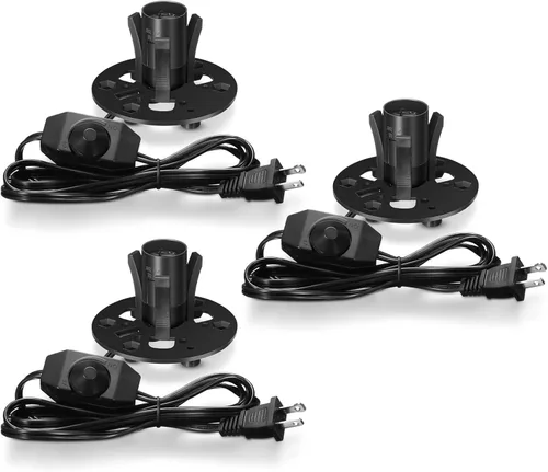 Glooglitter Paquete de 3 cables de repuesto para lámpara de sal de 5.9 pies, interruptor de atenuación de lámpara original con cable y montaje de