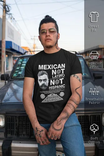 Miniatura 2 de ShirtBANC Mexicano no latino Emiliano Zapata camisa Cool Mexico Tee
