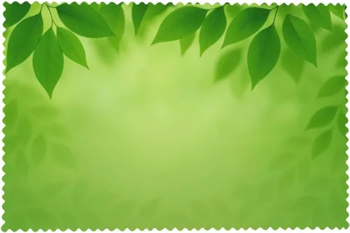 Miniatura 8 de Rectangular Placemats Set of 4, Heat Resistant Green Leaves Background Printed Kitchen Dining Table Mats