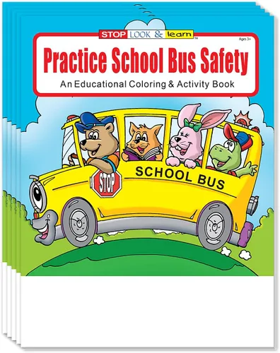 Miniatura 8 de ZOCO Libros para colorear y actividades de seguridad y reglas de autobús escolar (paquete de 25 unidades, con lápices de colores) - Regalo y folleto