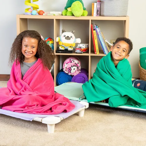 Miniatura 3 de ROLLEE POLLEE Northwest - Manta de dormir de forro polar verde para niños, manta súper suave que no forma bolitas, individual - Solución acogedora