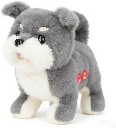 Miniatura 26 de Easfan Walking Black Cow - Juguete electrónico interactivo de peluche para mascotas con sonidos y movimientos en movimiento, juguete educativo