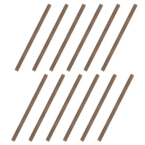 Miniatura 14 de uxcell 8 piezas de zinc de color totalmente roscado varilla 1/4"-20, 2" longitud, tornillo de rosca de acero al carbono para montaje de muebles