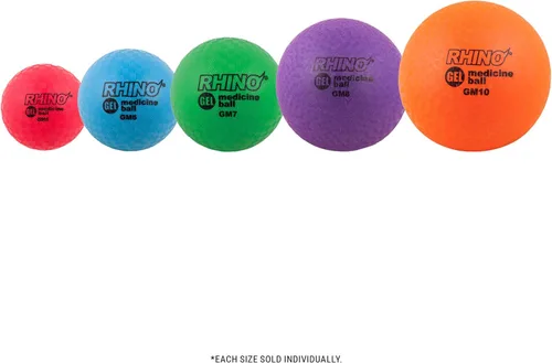 Miniatura 2 de Champion Sports Rhino Gel Filled Medicine Ball – Durable, Soft Grip Weighted Ball for Strength, Cardio, & Rebounder Training – Multiple Weights for