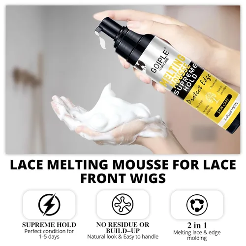 Miniatura 2 de Mousse Adhesivo de Fusión y Sujeción de Encaje Sin Pegamento para Cabello para Pelucas, Pegamento para Pelucas Spray de Fusión de Encaje Mousse