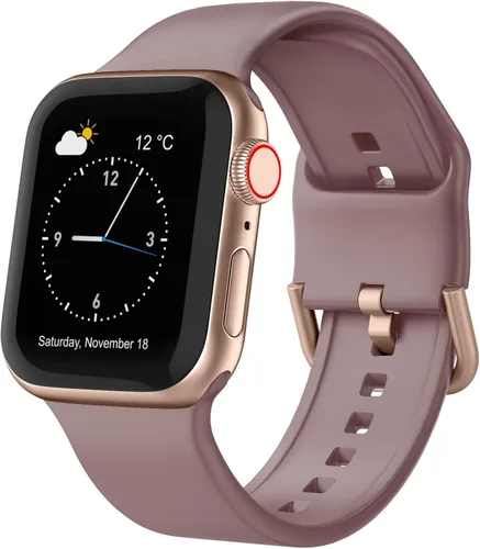 Miniatura 24 de Correa deportiva para Apple Watch, 49, 46, 45, 44, 42, 41, 40 y 38 mm, correa de silicona suave, cierre clásico, reemplazo para iWatch Series 11