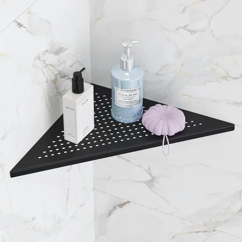 Miniatura 10 de Qeke Estante de Esquina para Baño, Estante de Ducha Empotrado de 10" Organizador, Estante de Acero Inoxidable SUS304 Montaje en Pared Triangular