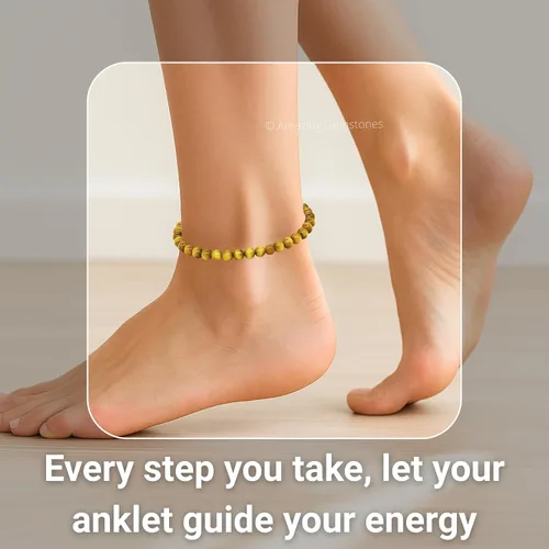 Miniatura 233 de Amazing Gemstone Crystal Anklet Ankle Bracelets for Women - Waterproof Beaded Healing Crystal Anklets, Plus Size Chakra Gemstone Bead Anklet