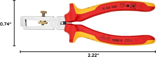 Miniatura 6 de Knipex Separador de aislamiento con muelle de apertura, cromado universal, aislado con agarres multicomponentes, probado por VDE 6.299 in 11 06 160