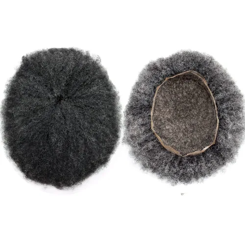 Miniatura 26 de Afro Toupee para hombres negros, unidad de cabello humano brasileño de encaje francés para hombres afroamericanos africanos y negros, sistema