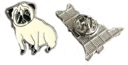 Miniatura 15 de Broche de perro carlino encantador para mascotas, broche de ramillete de metal, placa de identificación para perro, regalo de cumpleaños de Navidad
