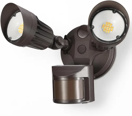 Miniatura 11 de Luz de seguridad LED con sensor circular, 2 cabezales 20W/3 cabezales 30W., LHSCT-20WRSS-WHT, 20.0watts, 130.00 volts COB LED Motion Detector