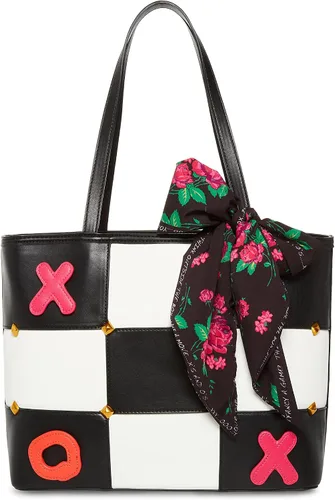 Miniatura 6 de Betsey Johnson Tic Tac Tote, NegroBlanco, NegroBlanco