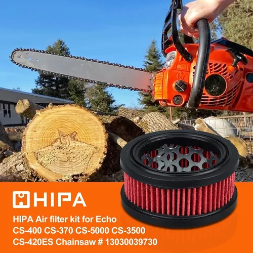 Miniatura 2 de Kit de ajuste del filtro de aire Hipa CS400 para piezas de motosierra Echo CS-400 CS-370 CS370 CS370F CS400F CS420ES 13030039730 con bulbo