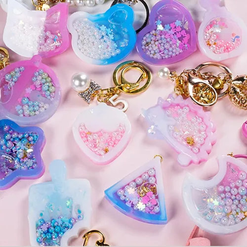 Miniatura 3 de 9 moldes para coctelera de resina, molde de fundición epoxi de arena movediza Kawaii, molde de silicona de animales de gato con 3 hojas de película