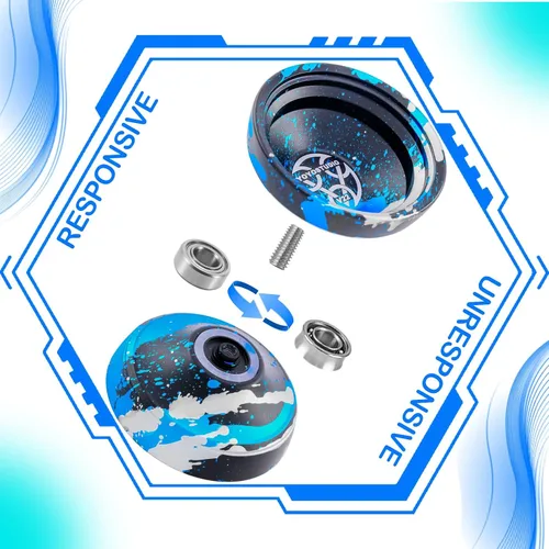 Miniatura 2 de YOYOSTUDIO Yoyo Profesional para Niños/Adultos, Paquete de 2 Yoyos, Yoyo Sensible V22 & P1, Yoyo de Doble Propósito para Principiante/Avanzado, 10