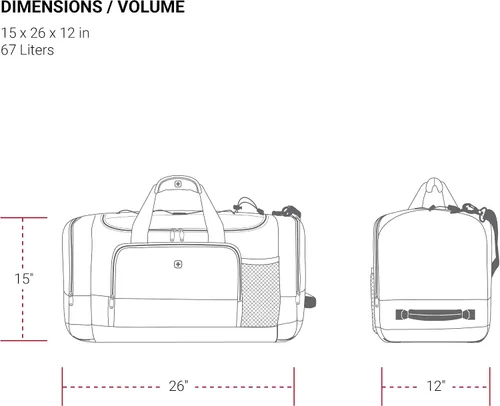 Miniatura 4 de Bolsa de lona SwissGear Apex para viajes y gimnasio con sistema de cordón elástico