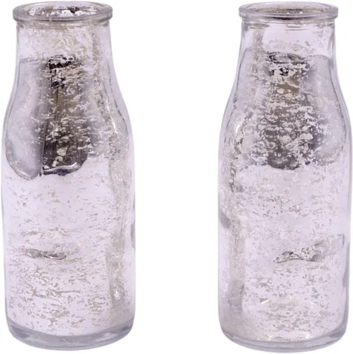 Miniatura 15 de Hosley Juego de 12 jarrones pequeños de cristal dorado de 5.5 pulgadas a granel para tallos individuales, decoración de centro de mesa para bodas