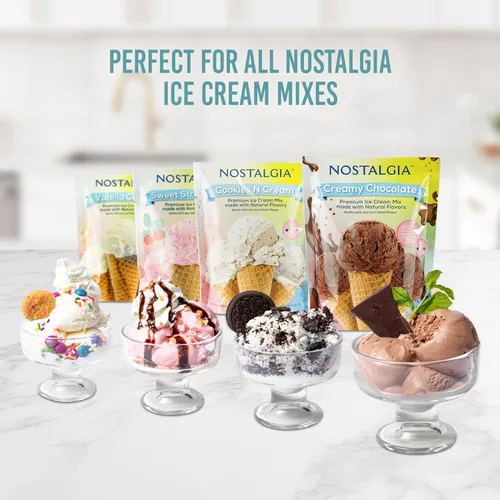 Miniatura 4 de Nostalgia Fabricante de helados eléctrico de 2 cuartos de galón – Haz helado casero, gelato, sorbete y yogur congelado – Sin necesidad de sal/hielo