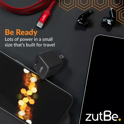 Miniatura 5 de zutBe Cargador de pared USB-C de 30 W, carga rápida PD PPS para iPhone 17, 16/15/14/13 Pro Max, Galaxy S23/S22, Pixel 8/7, iPad Pro/Mini