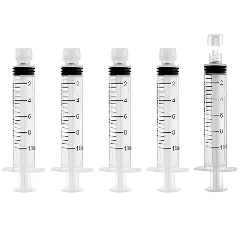 Miniatura 12 de Jeringa Luer Lock de 3mL con tapa - Estéril envuelta individualmente sin aguja - Medición precisa a prueba de fugas - Paquete de 12